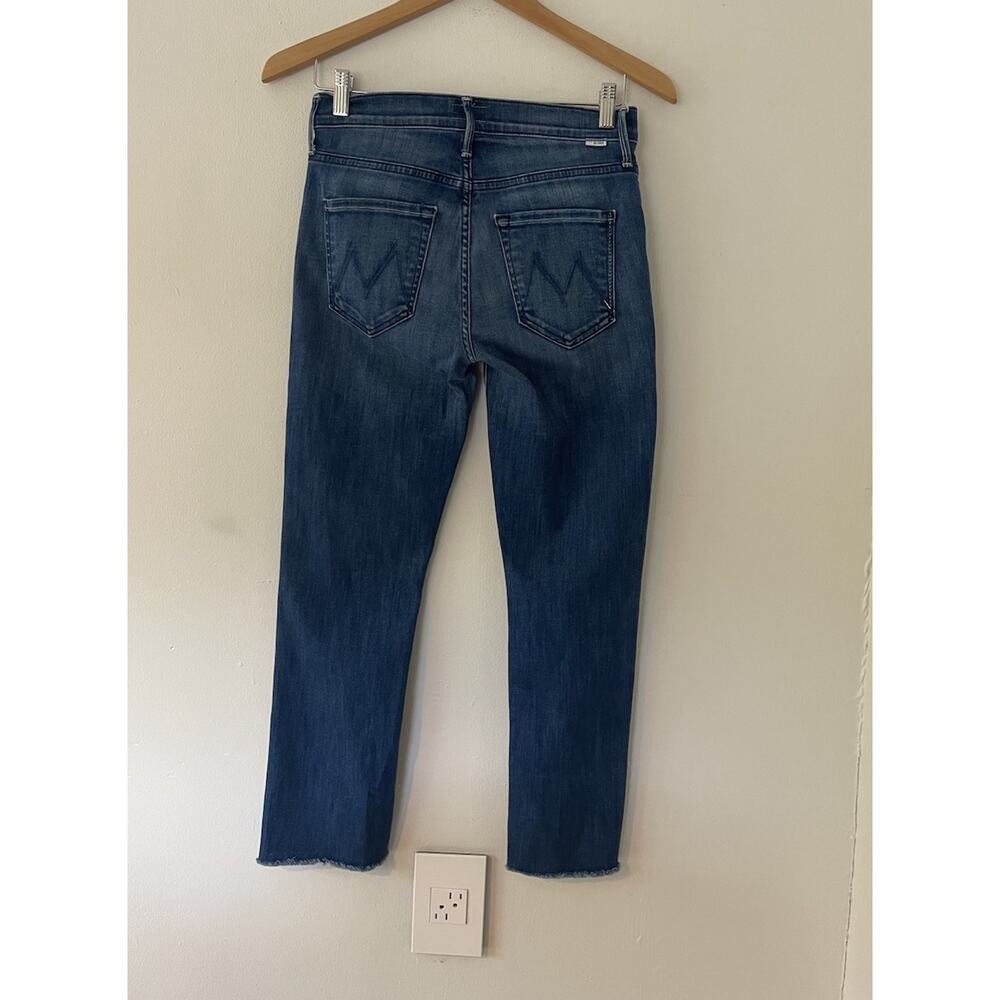 MOTHER Mid Rise Dazzler Crop Fray Squeeze It Size 27 - Picture 5 of 9